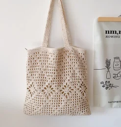 Elena Handbags Artsy Cotton Knitted Shoulder Bag