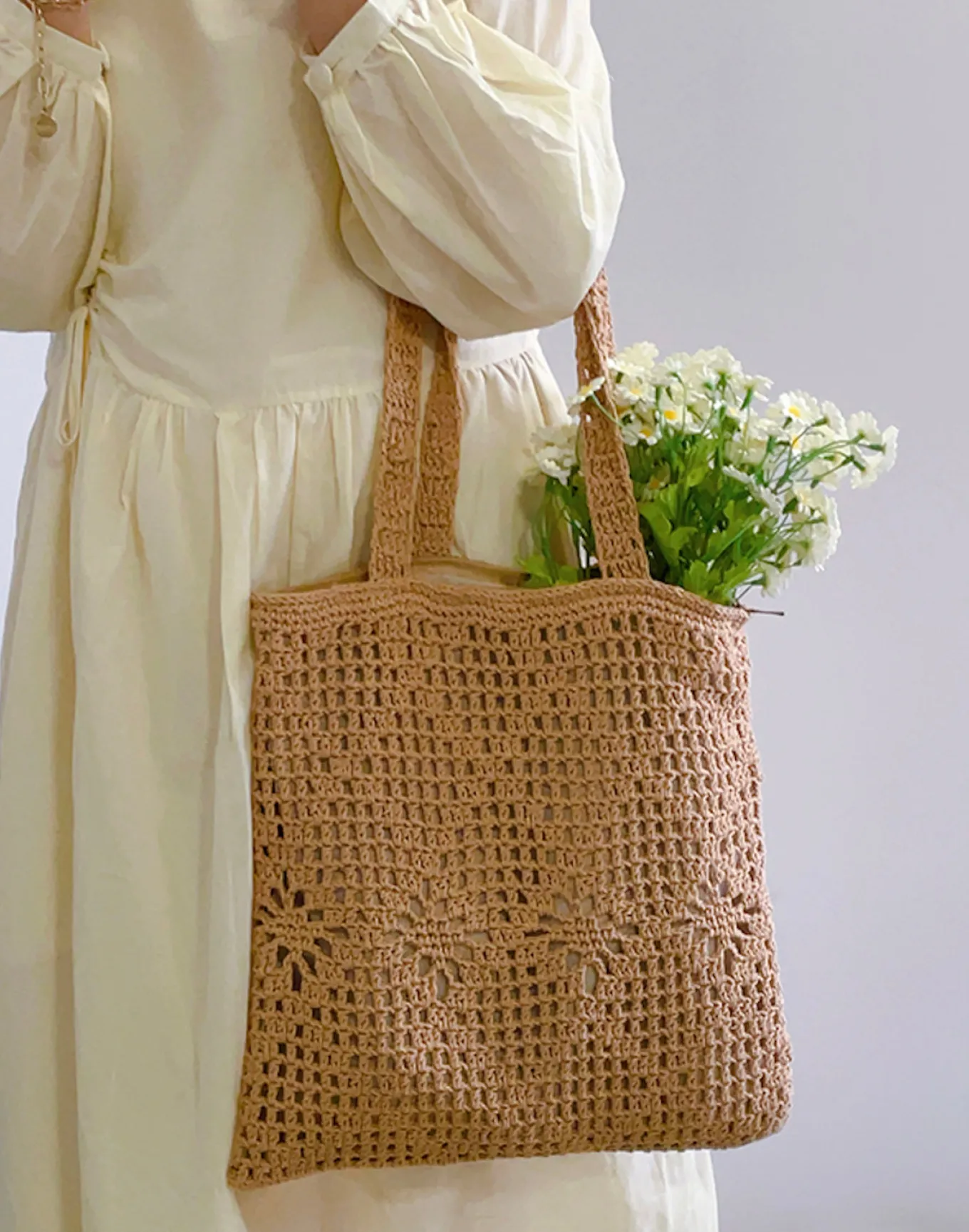 Elena Handbags Artsy Cotton Knitted Shoulder Bag