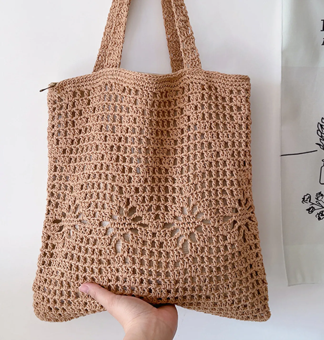 Elena Handbags Artsy Cotton Knitted Shoulder Bag
