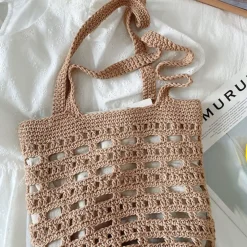 Elena Handbags Artsy Crochet Bucket Bag