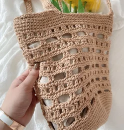 Elena Handbags Artsy Crochet Bucket Bag