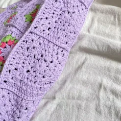 Elena Handbags Artsy Knitted Granny Square Tote