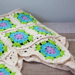 Elena Handbags Artsy Knitted Granny Square Tote