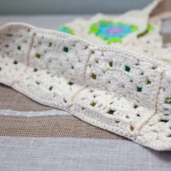 Elena Handbags Artsy Knitted Granny Square Tote