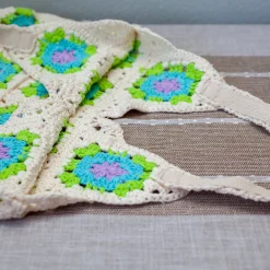 Elena Handbags Artsy Knitted Granny Square Tote