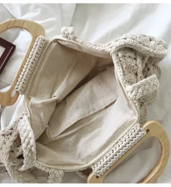 Elena Handbags Artsy Shell Shaped Cotton Shoulder Bag