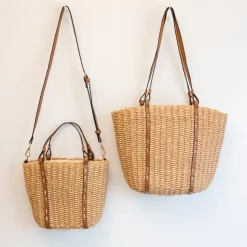 Elena Handbags Beach Straw Woven Tote Bag