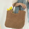 Elena Handbags Beach Straw Woven Tote Bag