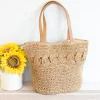 Elena Handbags Beach Straw Woven Tote Bag