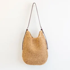 Elena Handbags Beach Straw Woven Tote Bag