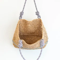 Elena Handbags Beach Straw Woven Tote Bag