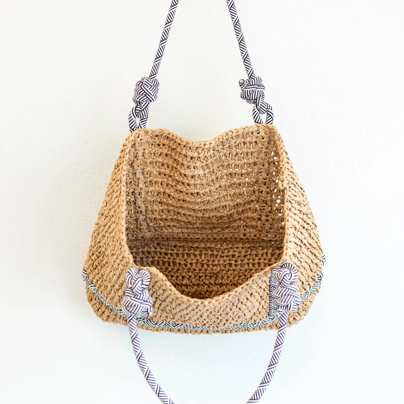 Elena Handbags Beach Straw Woven Tote Bag