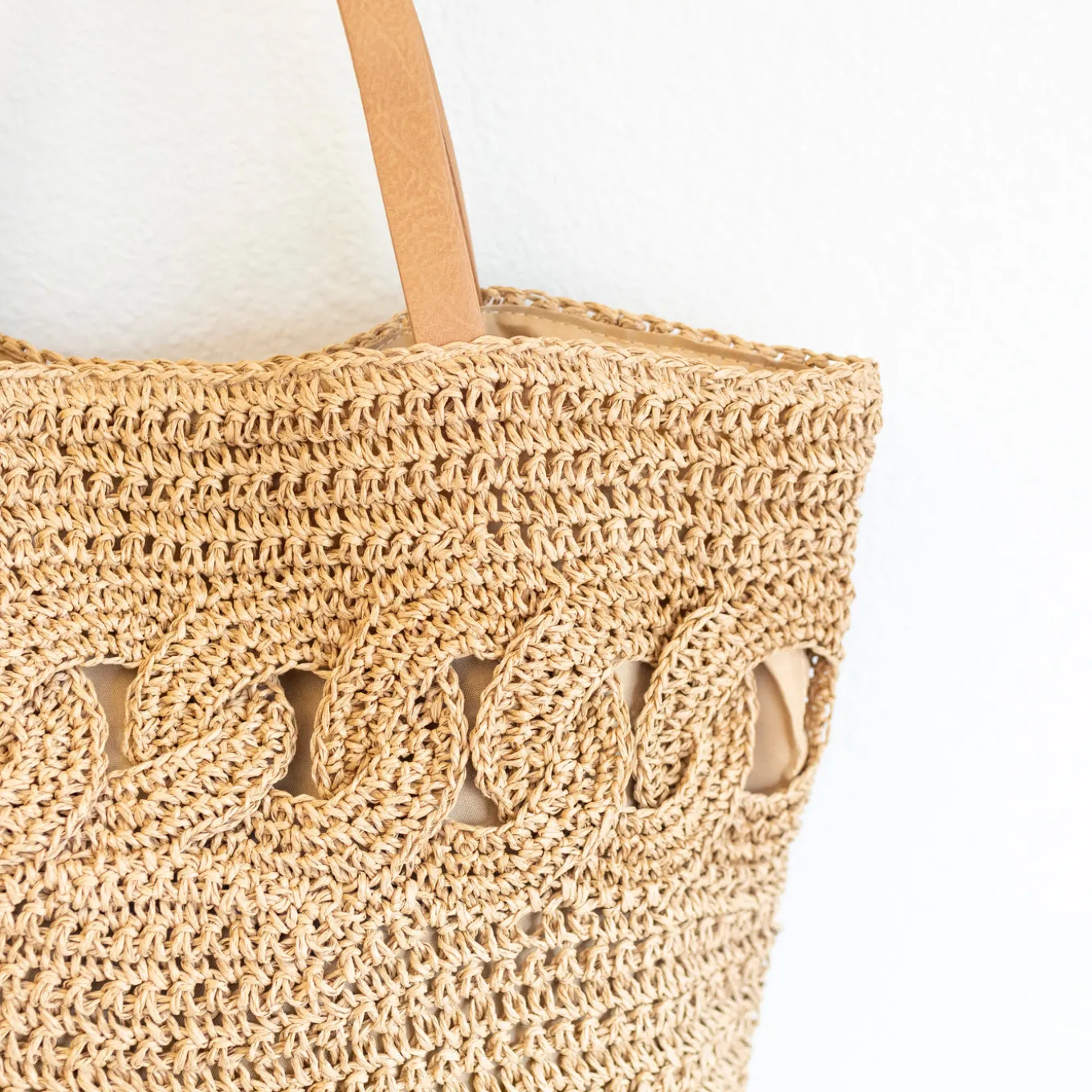 Elena Handbags Beach Straw Woven Tote Bag