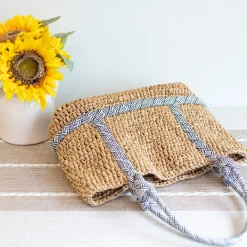 Elena Handbags Beach Straw Woven Tote Bag