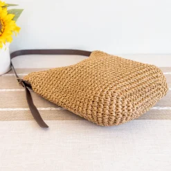 Elena Handbags Beach Straw Woven Tote Bag