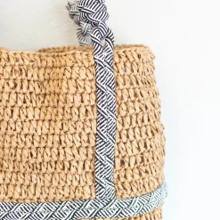 Elena Handbags Beach Straw Woven Tote Bag