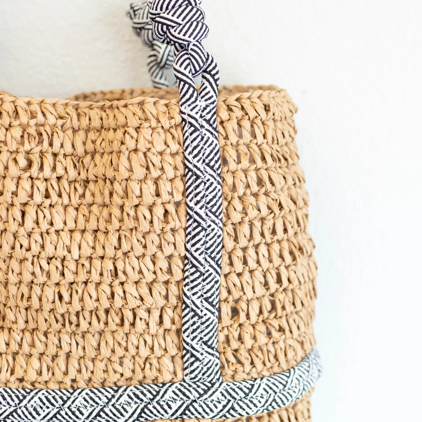 Elena Handbags Beach Straw Woven Tote Bag
