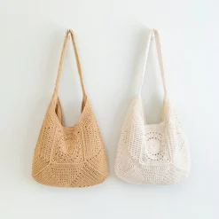 Elena Handbags Boho Crochet Shoulder Bag