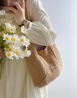 Elena Handbags Boho Crochet Shoulder Bag