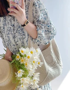 Elena Handbags Boho Crochet Shoulder Bag