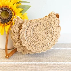 Elena Handbags Boho Crochet Crossbody Bag