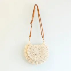 Elena Handbags Boho Crochet Crossbody Bag
