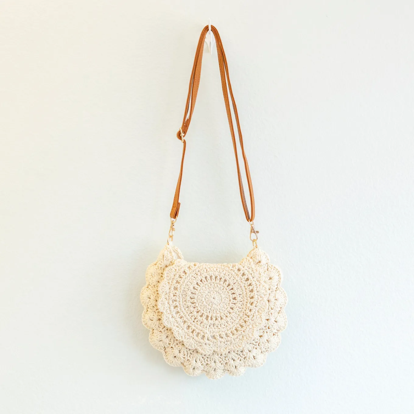 Elena Handbags Boho Crochet Crossbody Bag