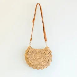 Elena Handbags Boho Crochet Crossbody Bag