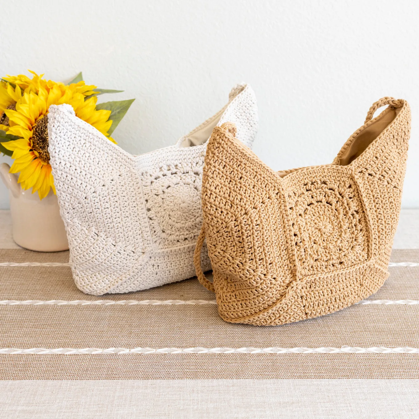 Elena Handbags Boho Crochet Crossbody Bag