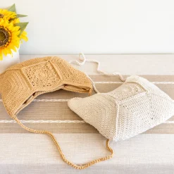 Elena Handbags Boho Crochet Crossbody Bag