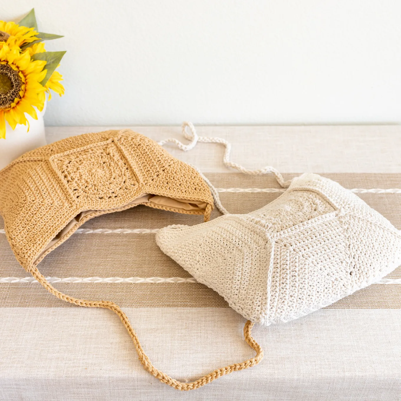 Elena Handbags Boho Crochet Crossbody Bag