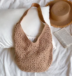 Elena Handbags Boho Crochet Shoulder Bag