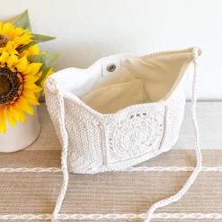 Elena Handbags Boho Crochet Crossbody Bag