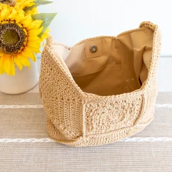 Elena Handbags Boho Crochet Crossbody Bag