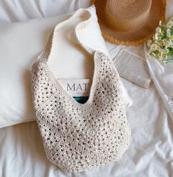 Elena Handbags Boho Crochet Shoulder Bag