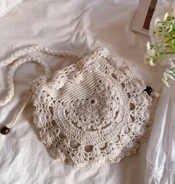 Elena Handbags Boho Knitted Shoulder Bag