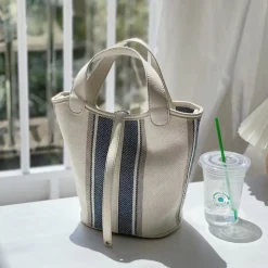 Elena Handbags Canvas Bucket Purse