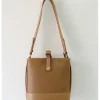 Elena Handbags Chic Leather Bucket Bag