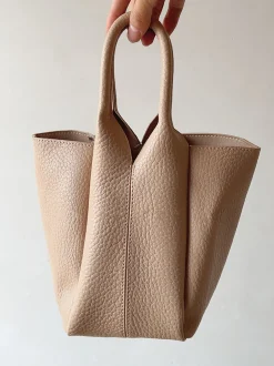Elena Handbags Chic Leather Bucket Bag