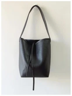 Elena Handbags Chic Leather Bucket Bag