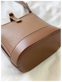 Elena Handbags Chic Leather Bucket Bag