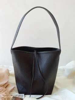 Elena Handbags Chic Leather Bucket Bag