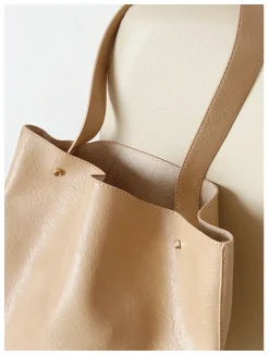 Elena Handbags Chic Leather Bucket Bag