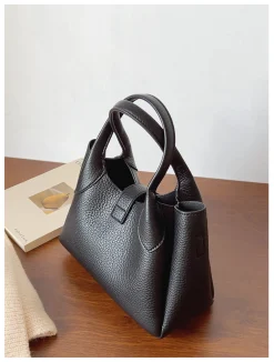 Elena Handbags Chic Leather Bucket Bag