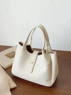 Elena Handbags Chic Leather Bucket Bag