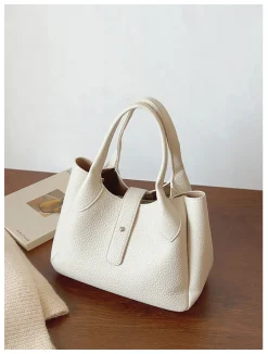 Elena Handbags Chic Leather Bucket Bag