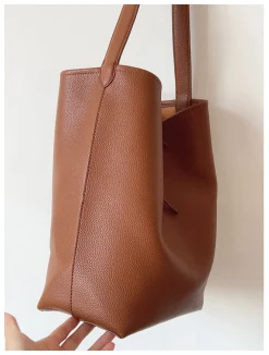 Elena Handbags Chic Leather Bucket Bag