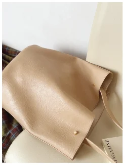 Elena Handbags Chic Leather Bucket Bag