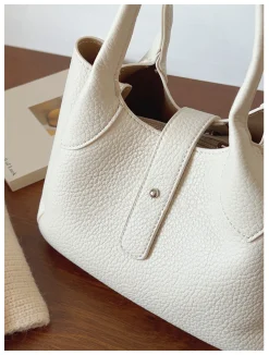 Elena Handbags Chic Leather Bucket Bag