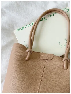 Elena Handbags Chic Leather Bucket Bag